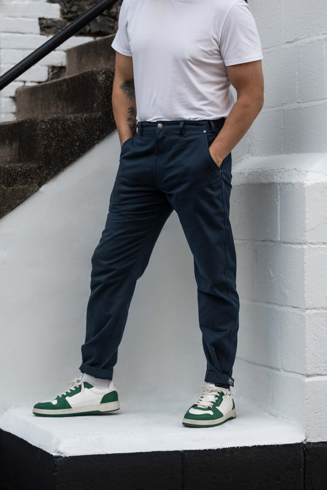 Twill Work Pants, Tabbed Work Pants, Workwear, Work Pants, Sustainable menswear, Cotton Trousers